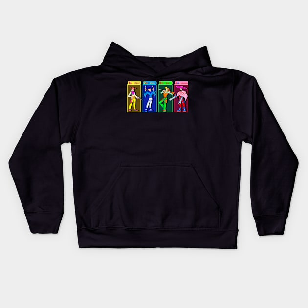 Sunset Riders Arcade Character Select Kids Hoodie by Phreephur